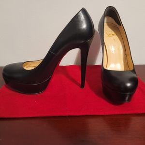 Christian Louboutin Bianca Leather Platform Pumps